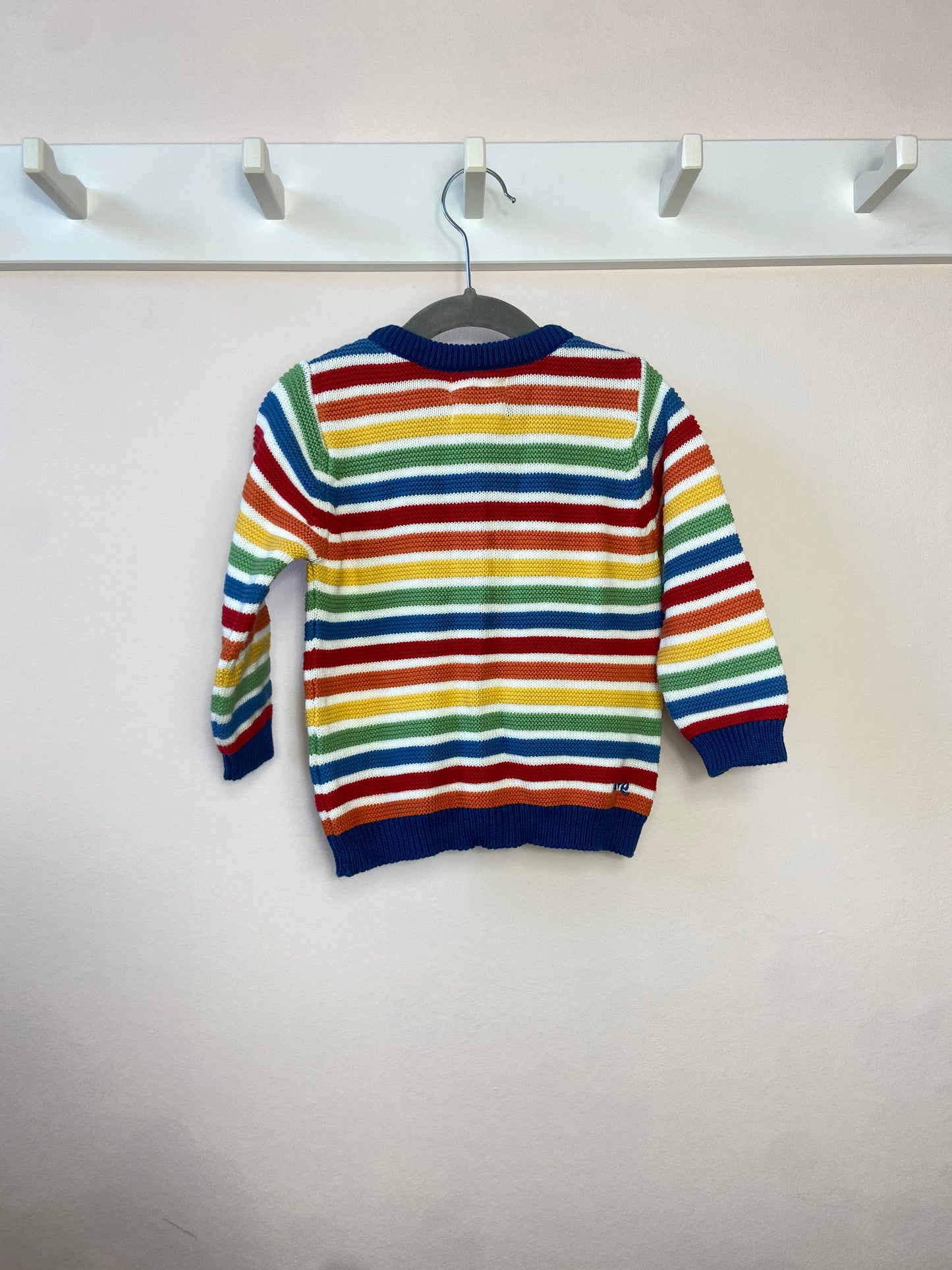 9-12 M Rainbow striped cardigan