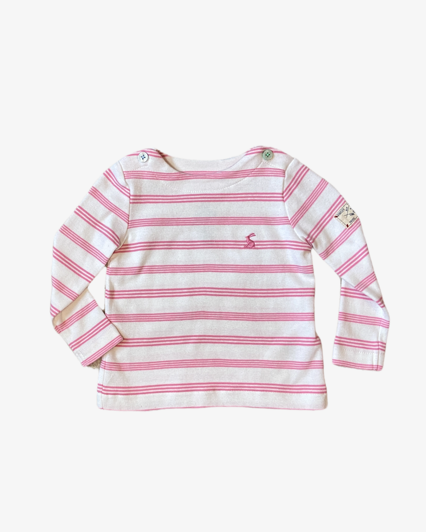 3-6 M Pink striped t-shirt
