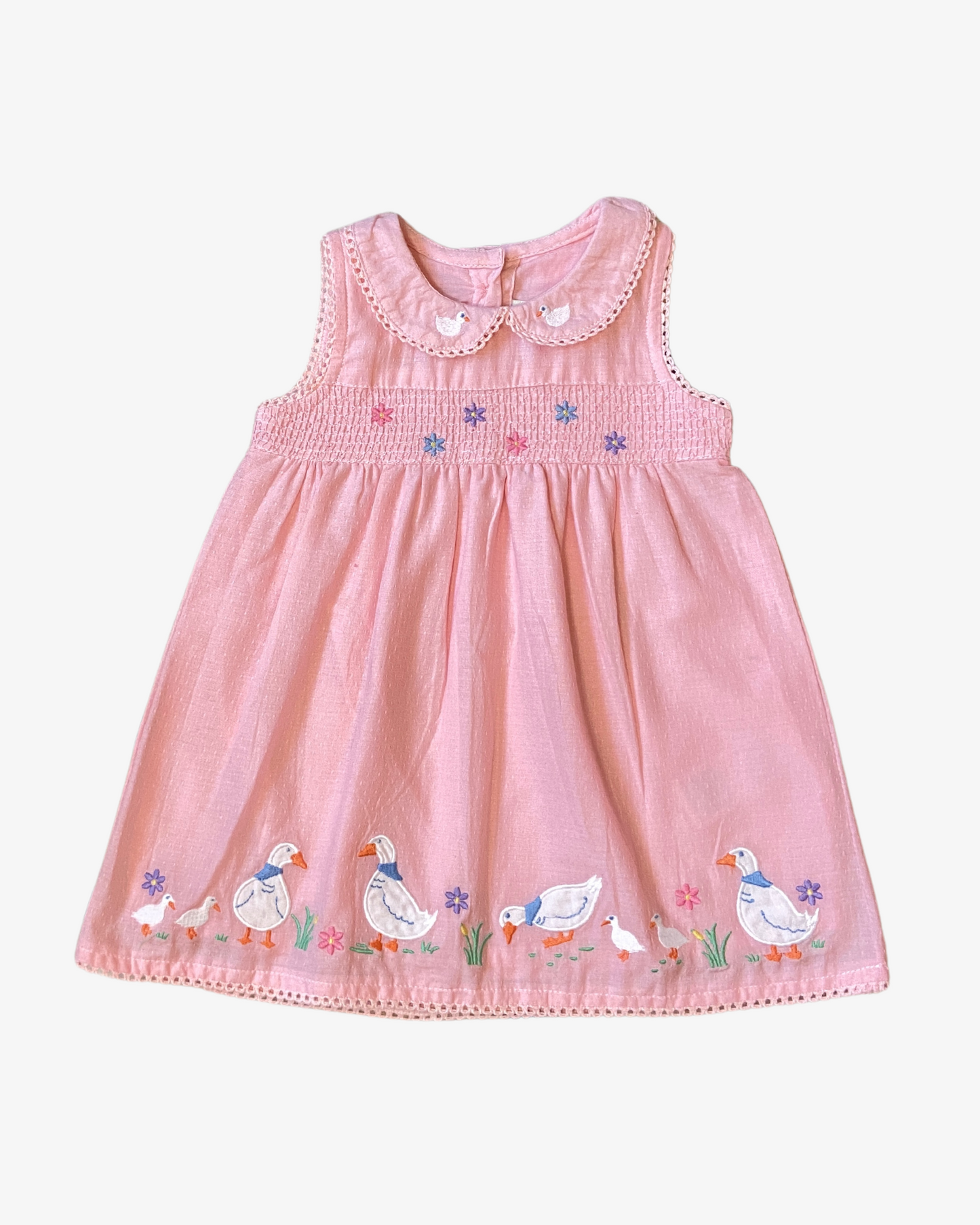 3-6 M Pink duck dress