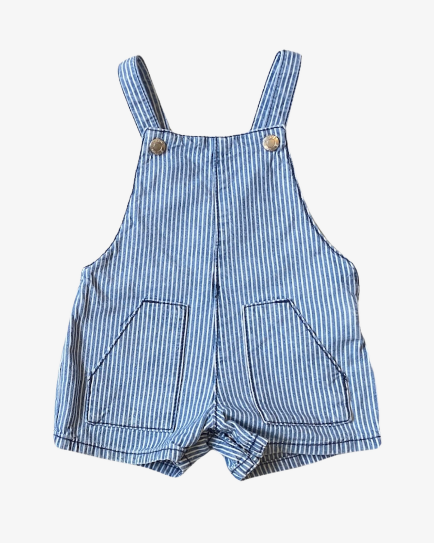 0-3 M Striped dungarees and fish print body