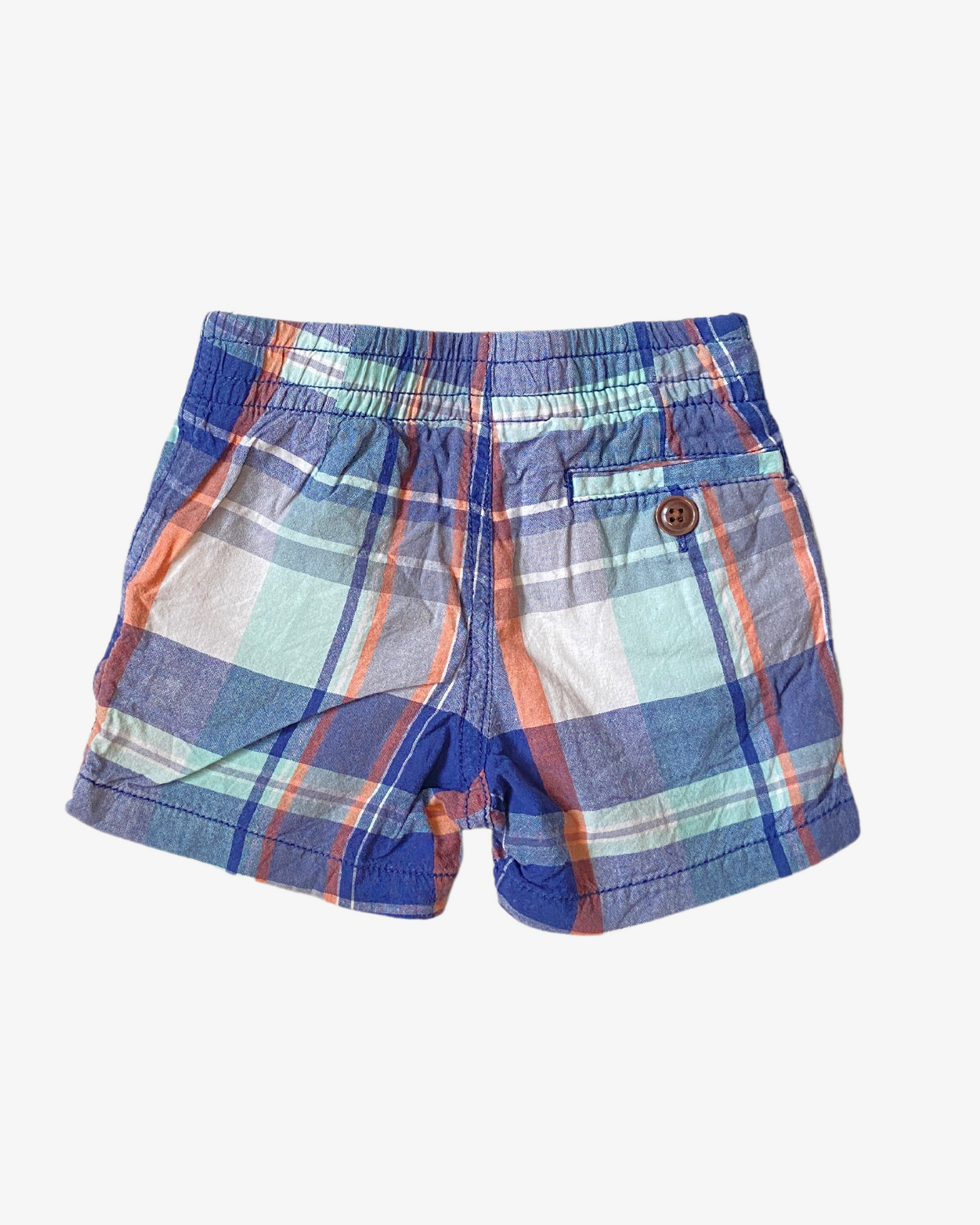 6-12 M Blue checked shorts