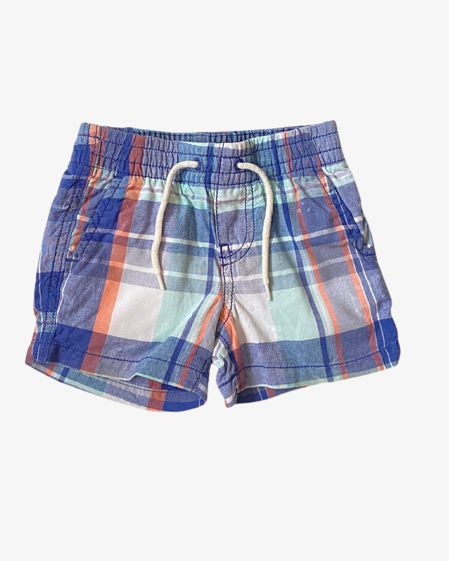 6-12 M Blue checked shorts