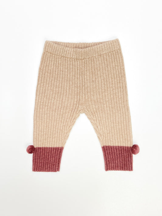1-3 M Knitted pom-pom leggings