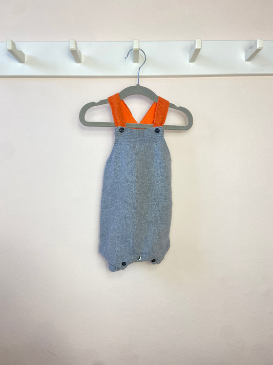 6-9 M Grey knitted romper