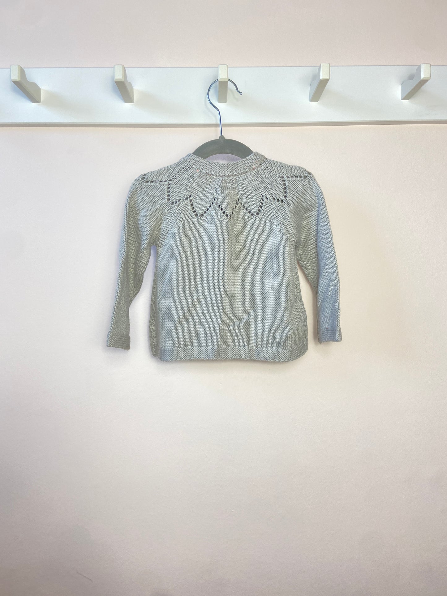 6-12 M Grey knitted cardigan