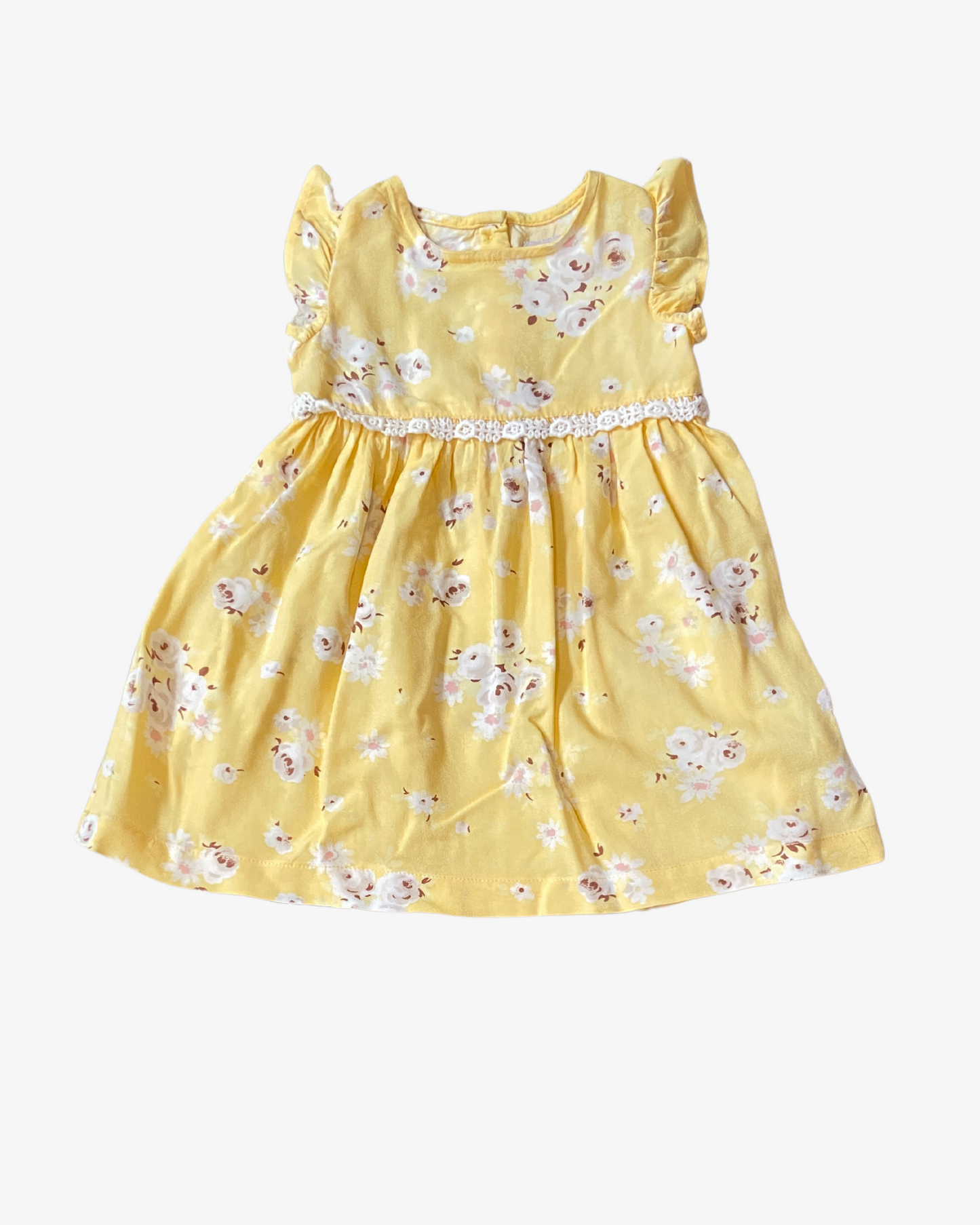 3-6 M Yellow floral dress