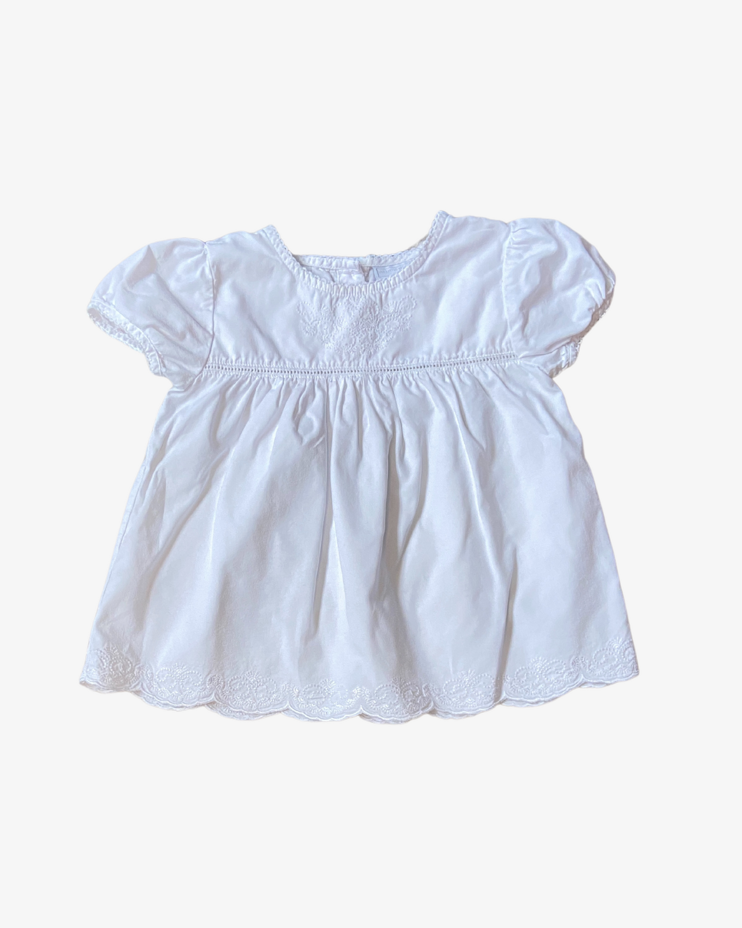 18-24 M White cotton blouse