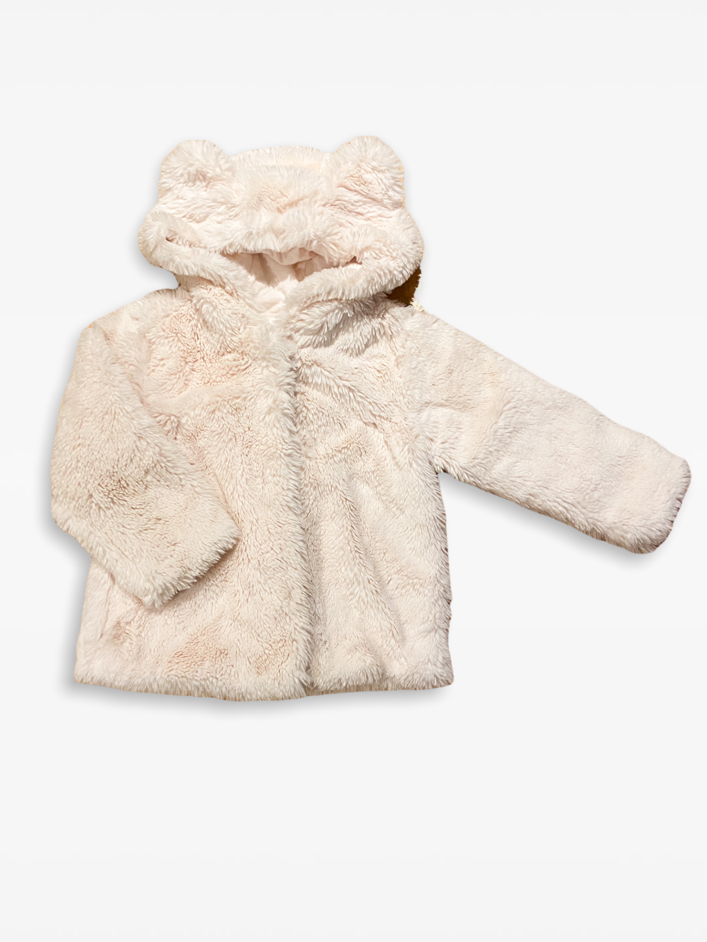 2-3 Y Pink faux fur coat