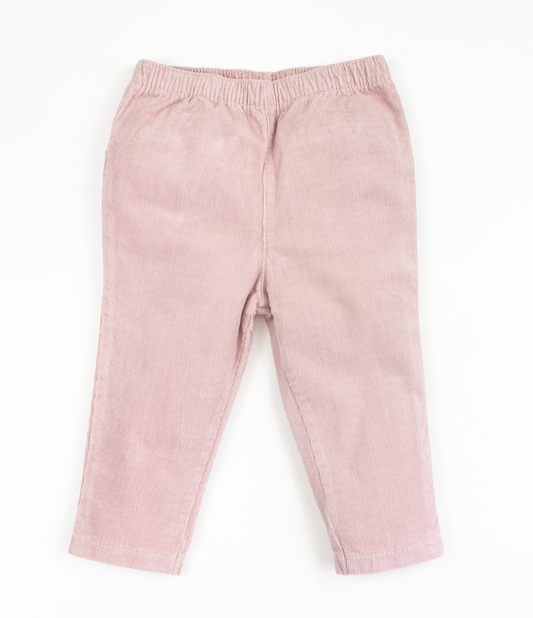 9-12 M Dusky pale pink corduroy trousers